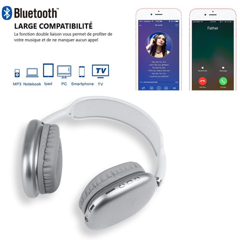 Casque sans fil Bluetooth