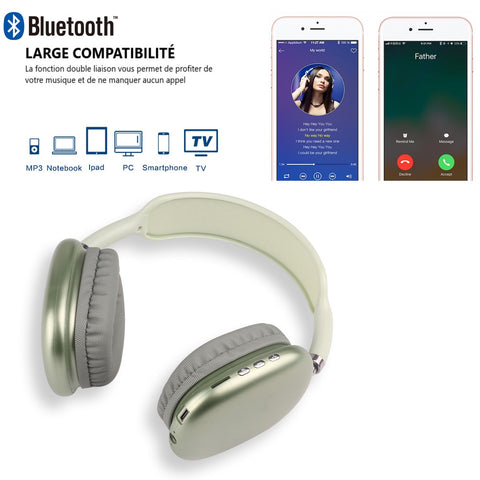 Casque sans fil Bluetooth
