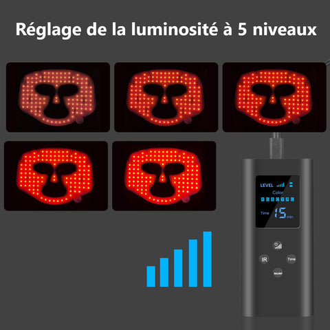 MASQUE LED VISAGE LUMINOTHERAPIE 7 COULEURS