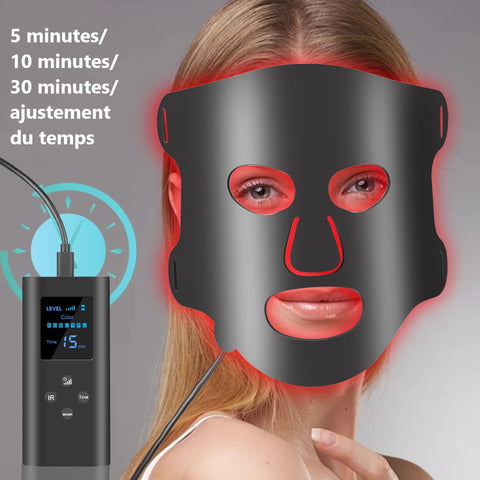 MASQUE LED VISAGE LUMINOTHERAPIE 7 COULEURS