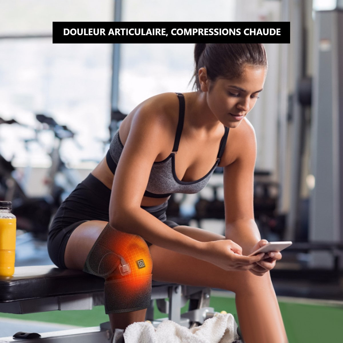 Genouillère thermo thérapeutique chauffante