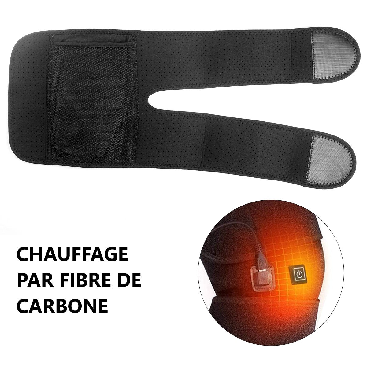 Genouillère thermo thérapeutique chauffante